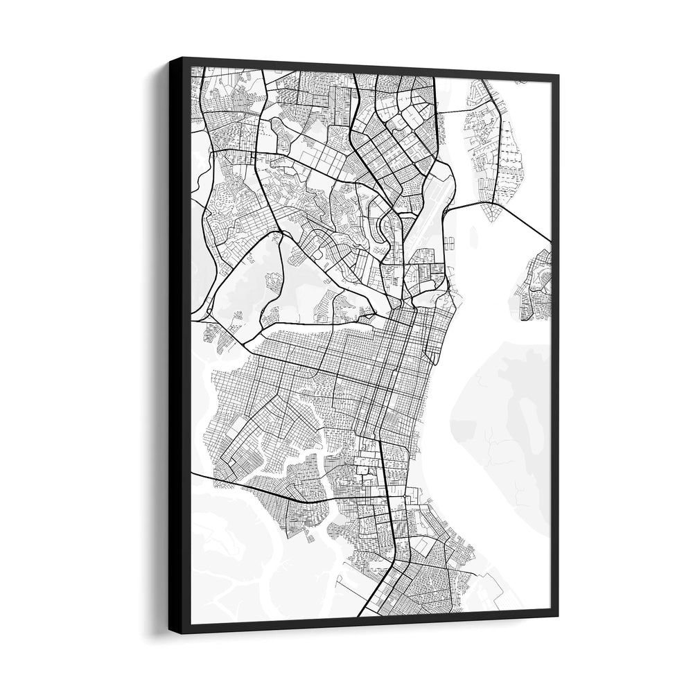 Bayfront Gridflow - street map wall art - Pillow Fights
