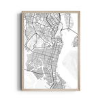 Bayfront Gridflow - street map wall art - Pillow Fights