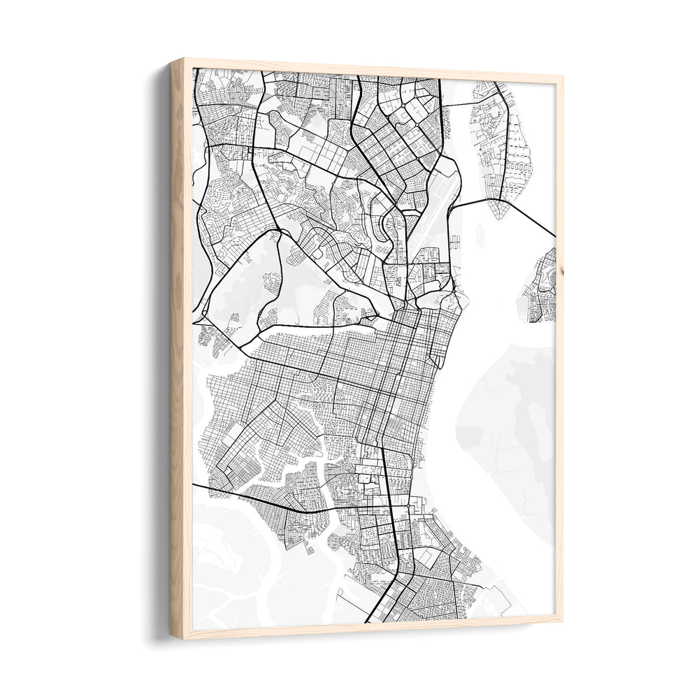 Bayfront Gridflow - street map wall art - Pillow Fights