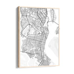 Bayfront Gridflow - street map wall art - Pillow Fights