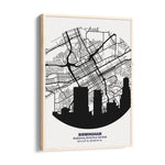 Birmingham Skyline Grid - street map wall art