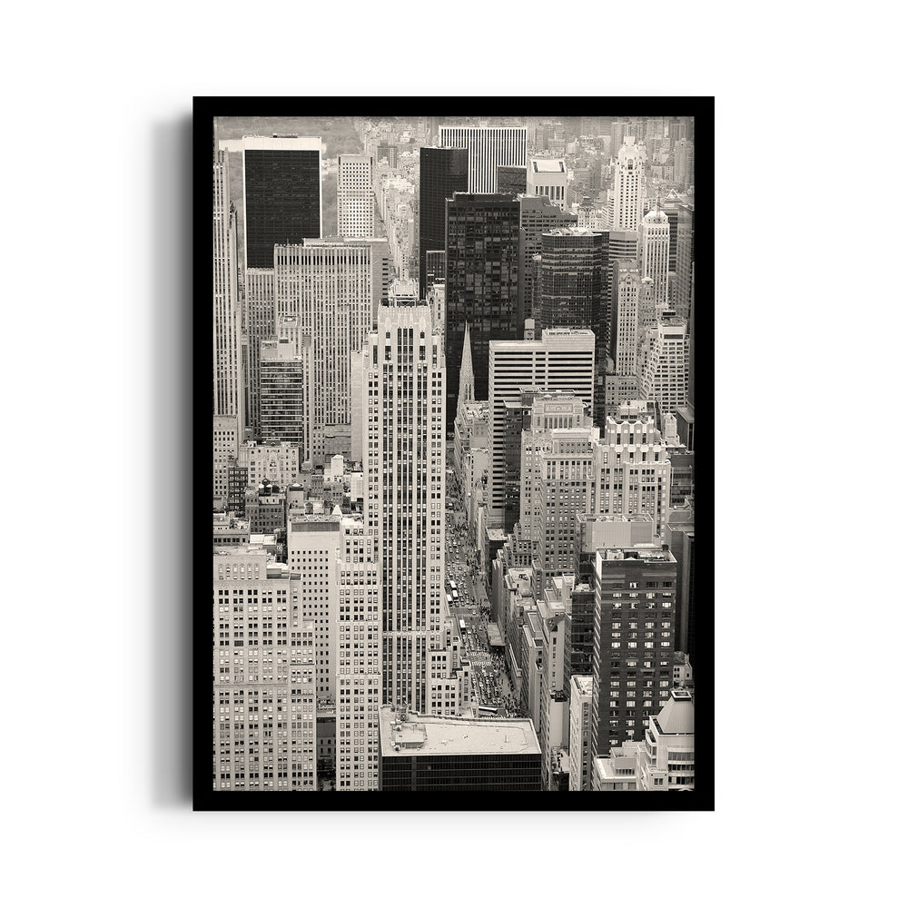 Black & White Manhattan Skyline – Classic Cityscape Wall Art