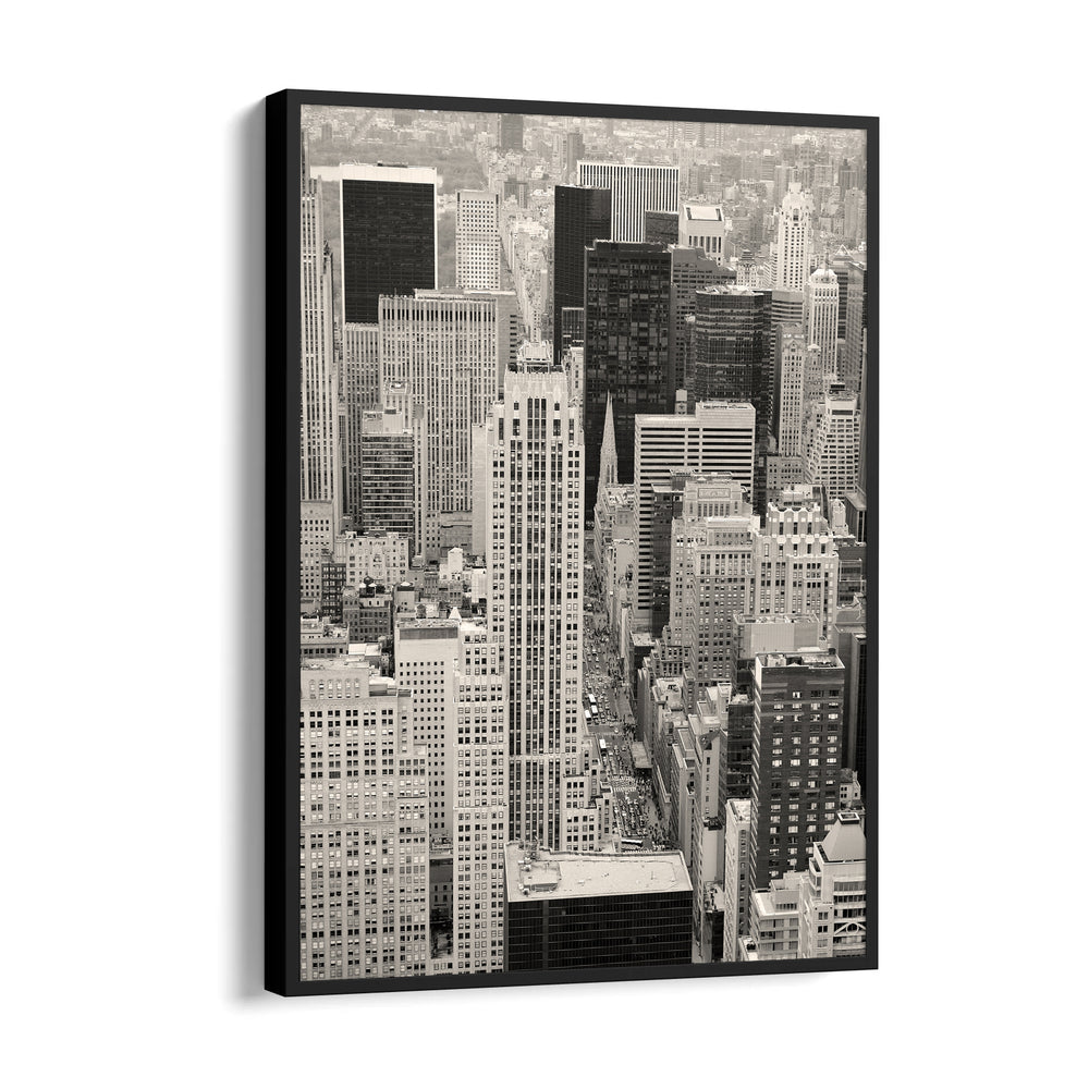 Black & White Manhattan Skyline – Classic Cityscape Wall Art