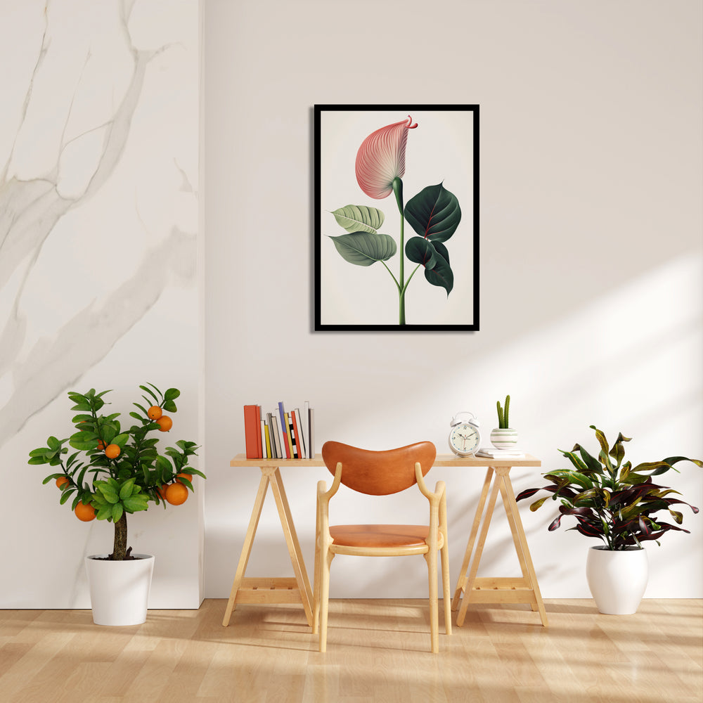 Blush Anthurium Grace - Botanical Wall Art