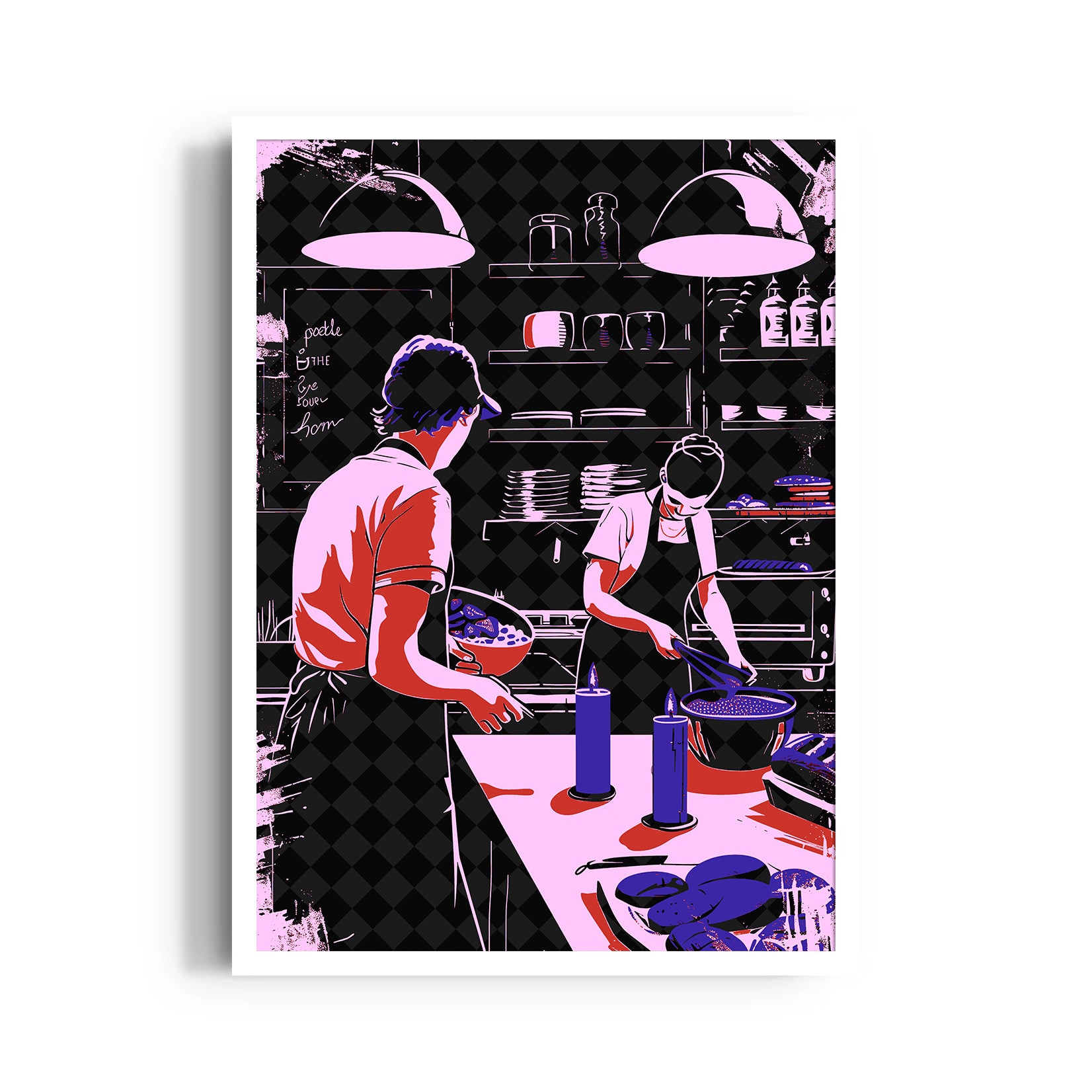 Candlelight Kitchen Prep - Food & Bar Wall Art