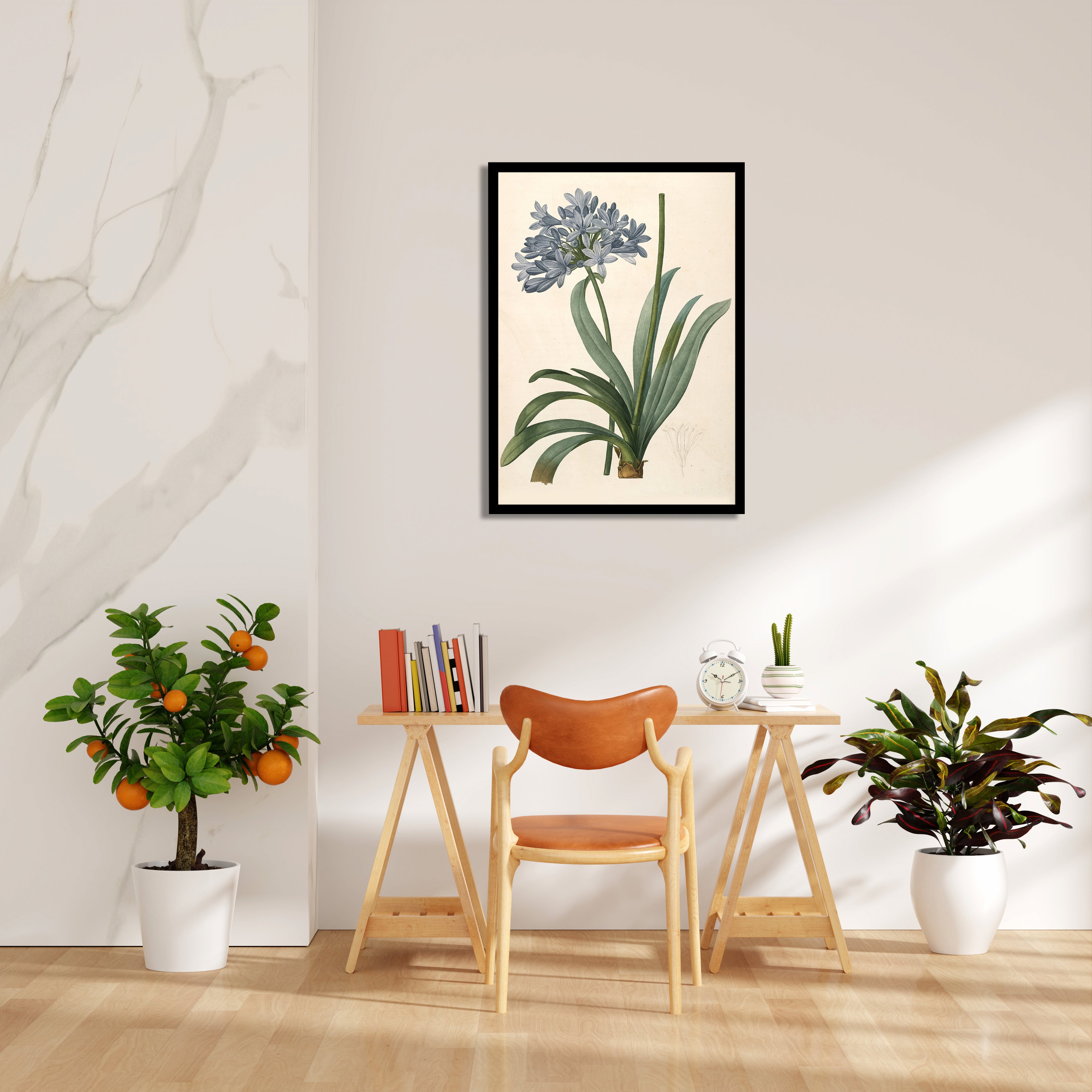 Celestial Blue Lily - Botanical Wall Art