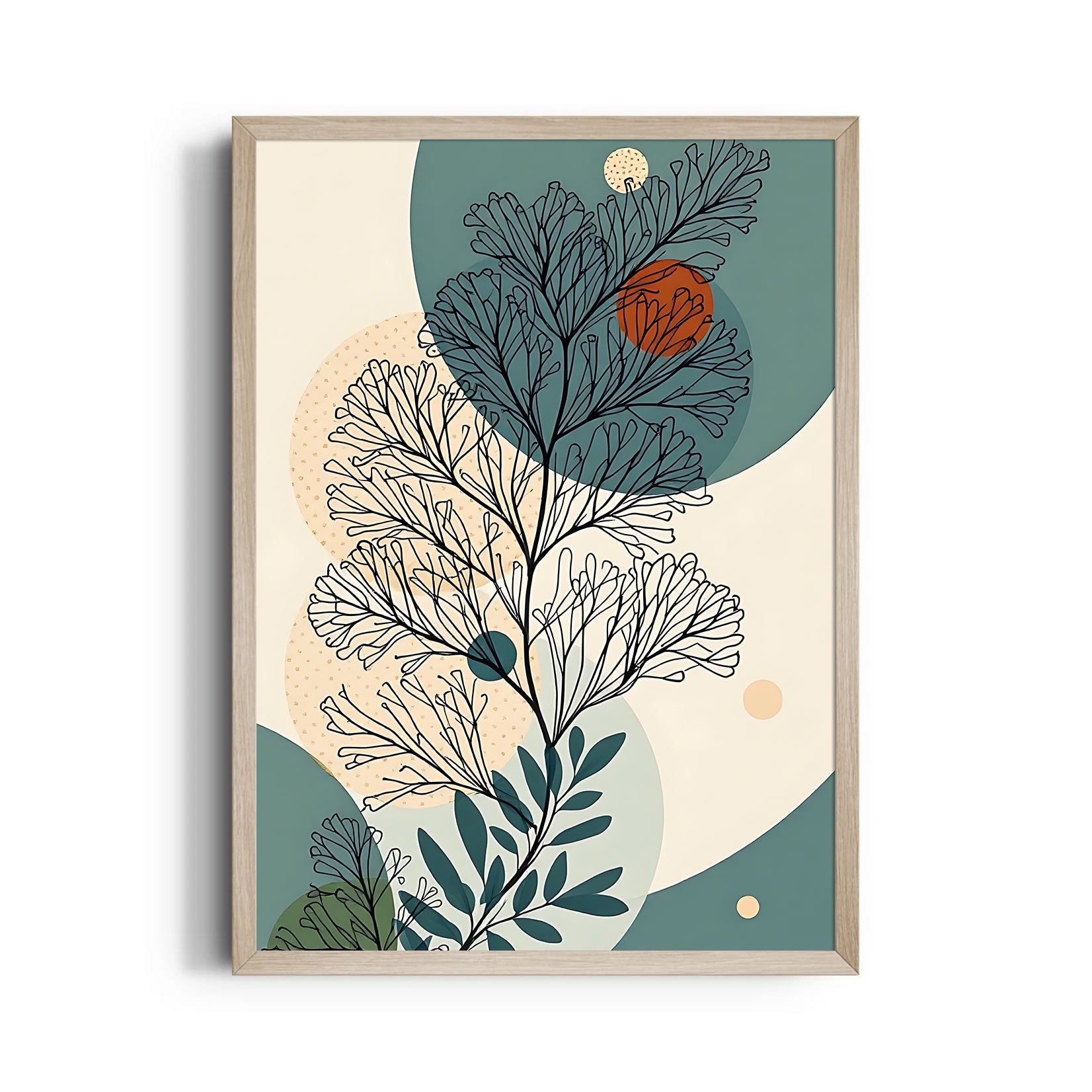 Celestial Fern Harmony - Botanical Wall Art