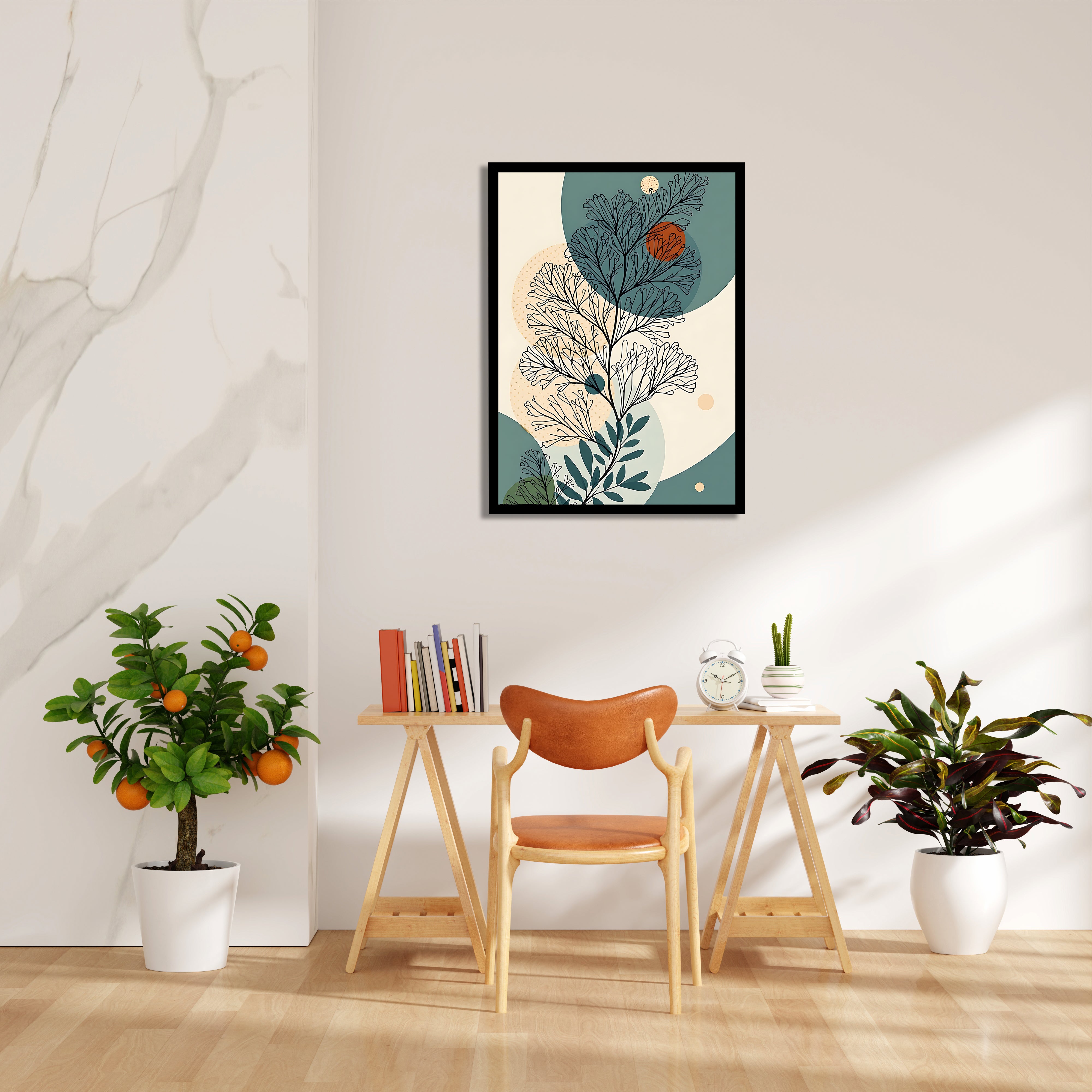 Celestial Fern Harmony - Botanical Wall Art