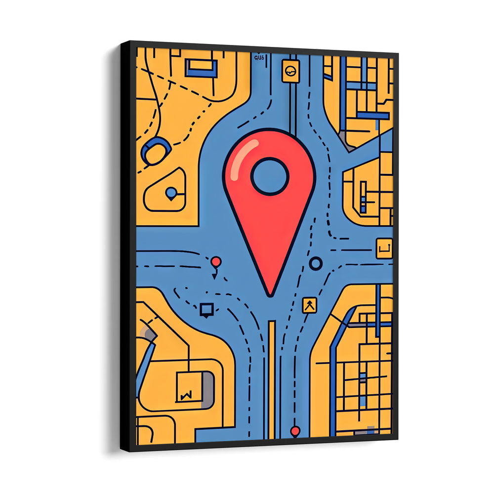 Central Pinpoint Crossroads - street map wall art