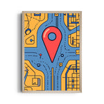 Central Pinpoint Crossroads - street map wall art