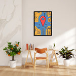 Central Pinpoint Crossroads - street map wall art