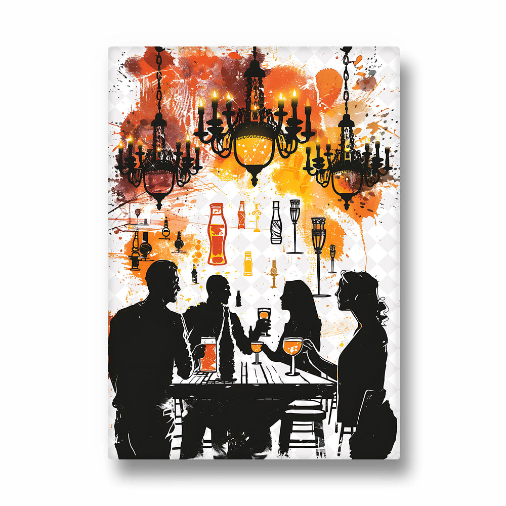 Chandelier Lounge Cheers - Food & Bar Wall Art