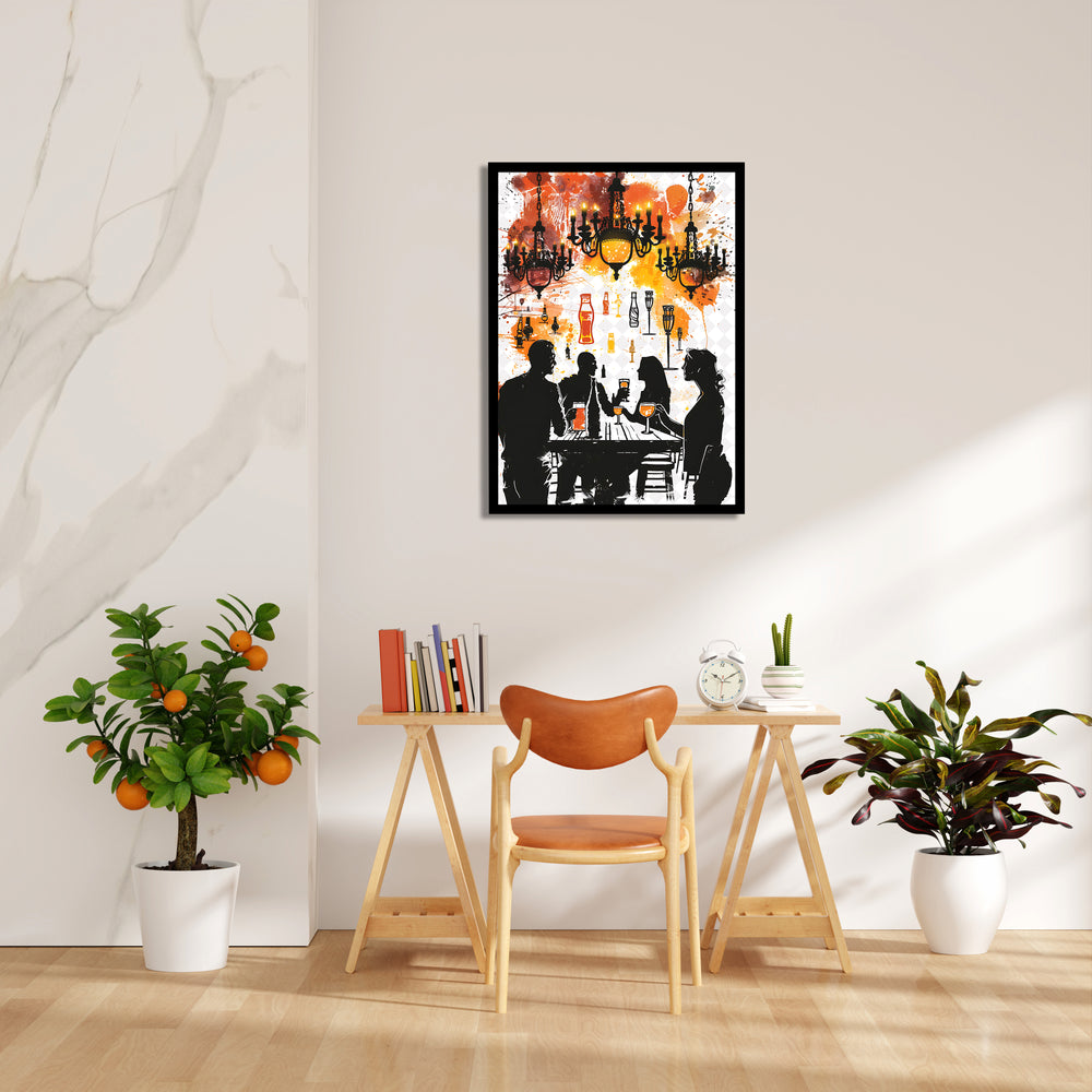 Chandelier Lounge Cheers - Food & Bar Wall Art