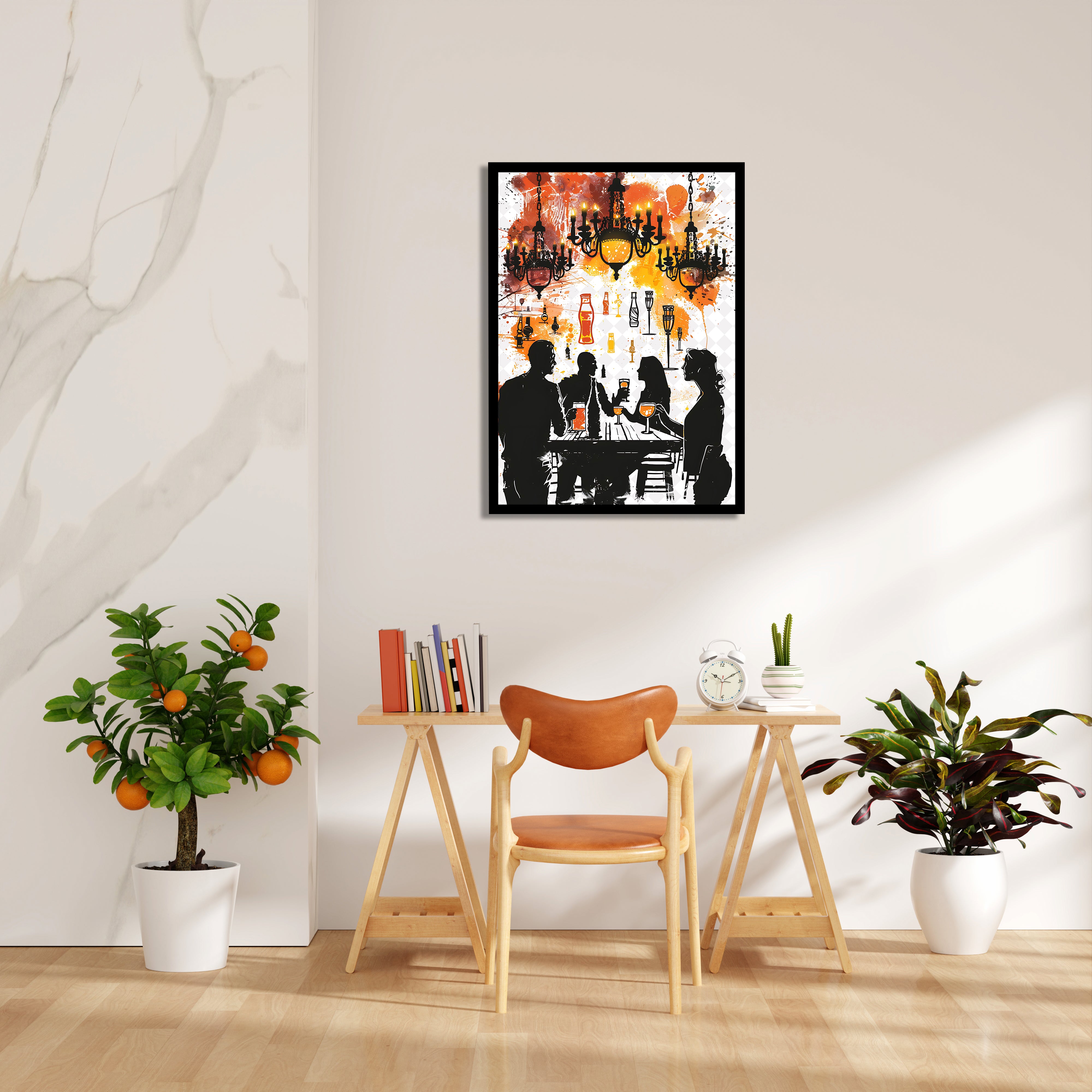 Chandelier Lounge Cheers - Food & Bar Wall Art