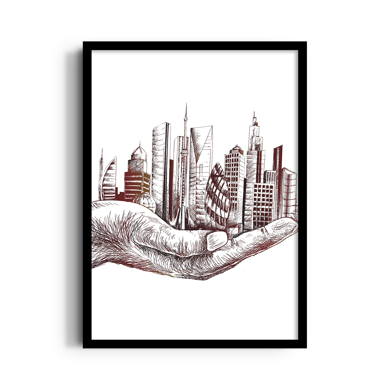 City in Your Hands - City Wall Art