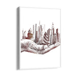 City in Your Hands - City Wall Art - Pillow Fights