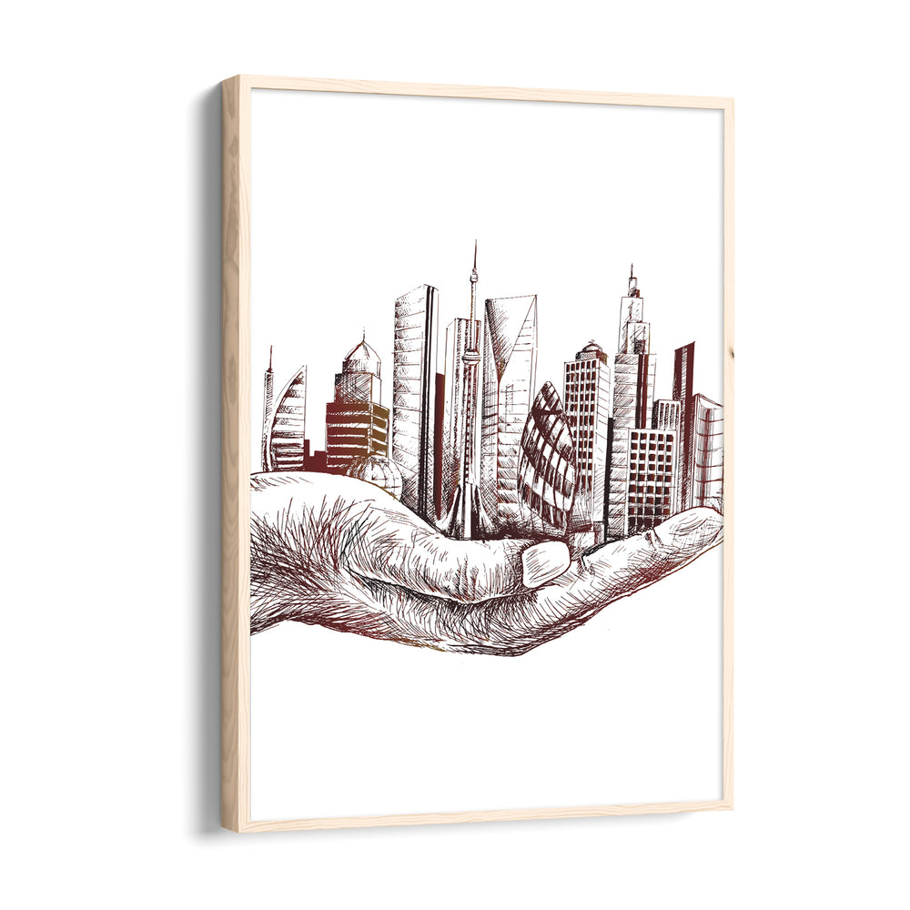 City in Your Hands - City Wall Art - Pillow Fights