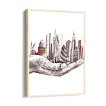 City in Your Hands - City Wall Art - Pillow Fights