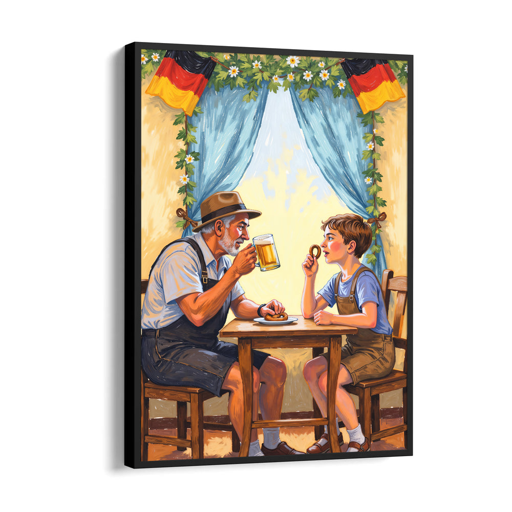 Classic Bavarian Moment – Beer & Pretzel Wall Art
