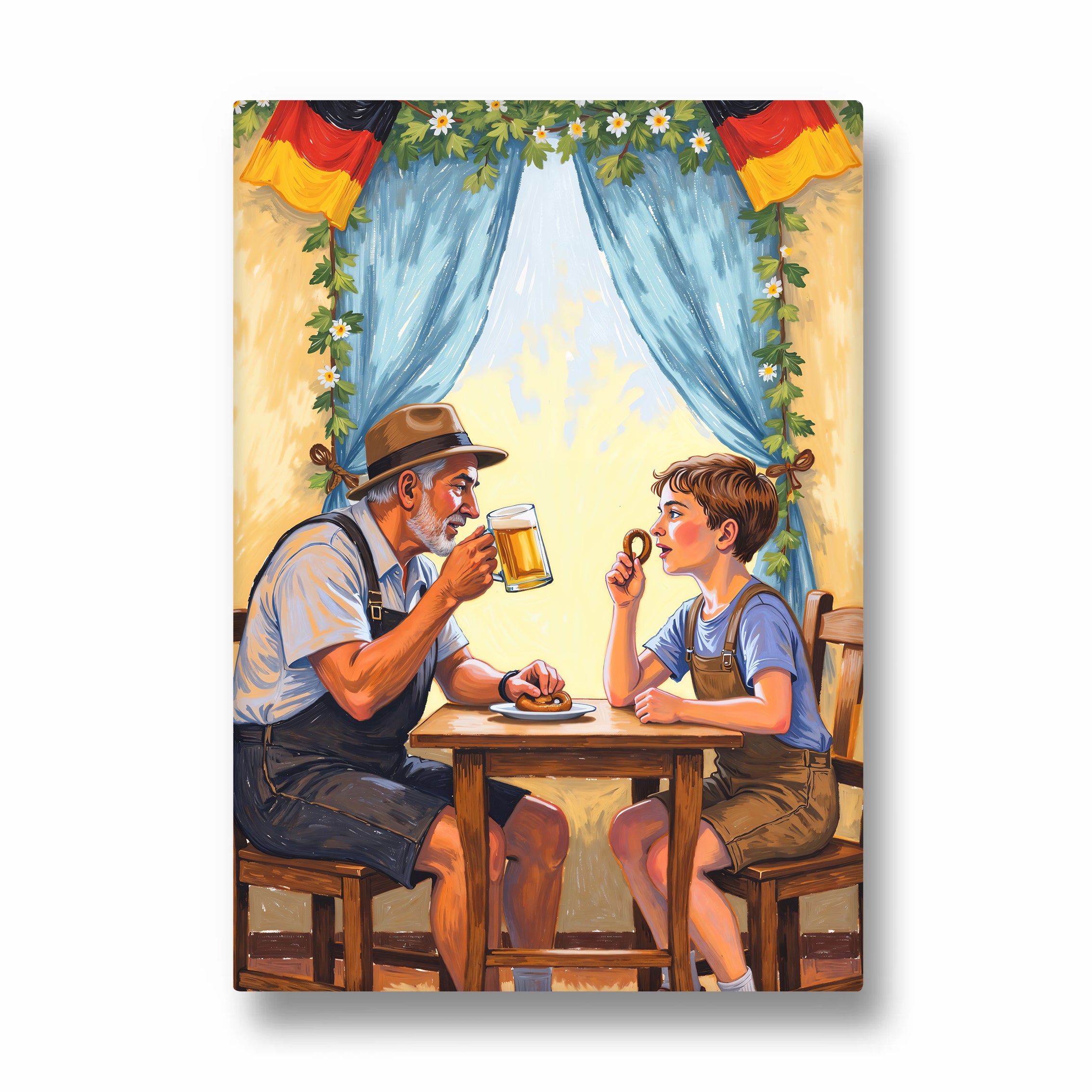 Classic Bavarian Moment ??? Beer & Pretzel Wall Art
