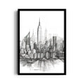 Classic Manhattan Sketch - City Wall Art