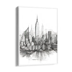 Classic Manhattan Sketch - City Wall Art