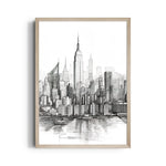Classic Manhattan Sketch - City Wall Art