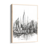 Classic Manhattan Sketch - City Wall Art