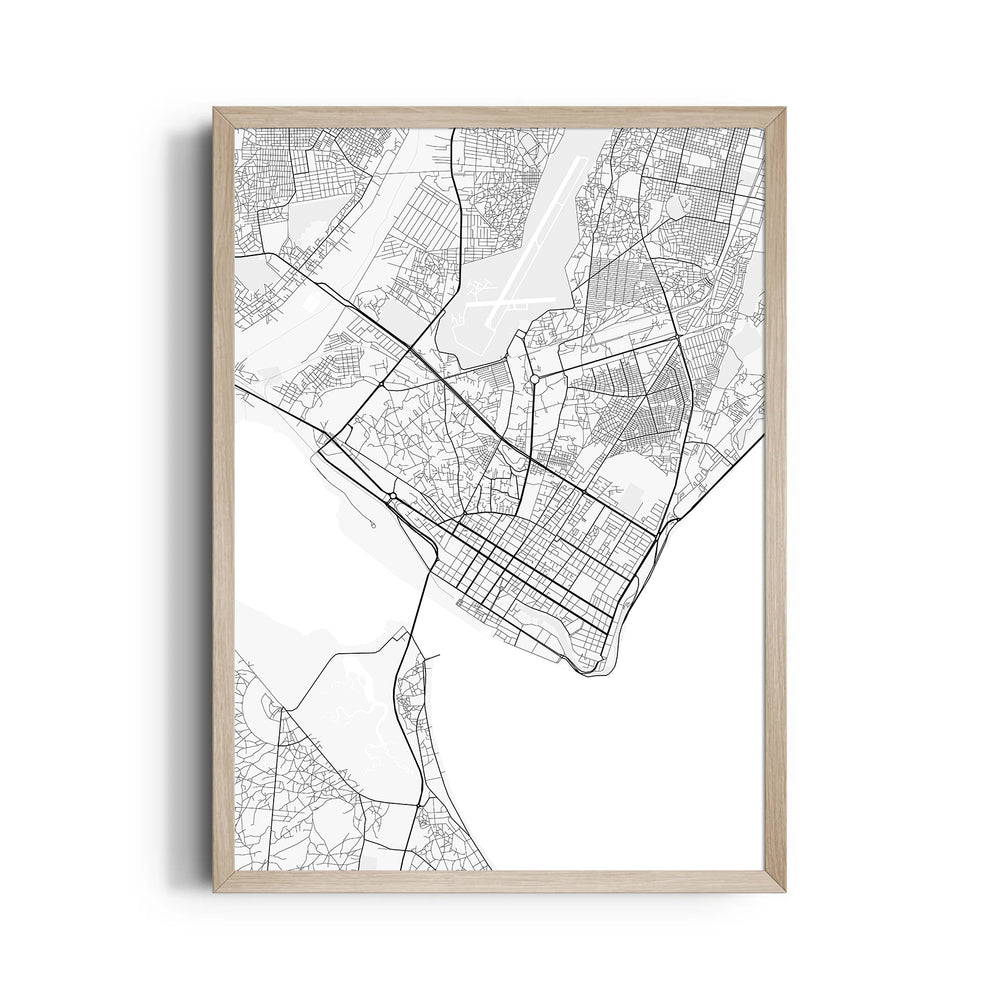 Coastal Gridlines - street map wall art - Pillow Fights