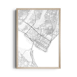 Coastal Gridlines - street map wall art - Pillow Fights