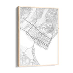 Coastal Gridlines - street map wall art - Pillow Fights