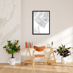 Coastal Gridlines - street map wall art - Pillow Fights