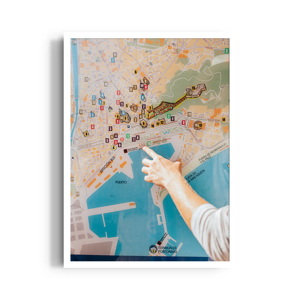 Coastal Wayfinder Map - street map wall art