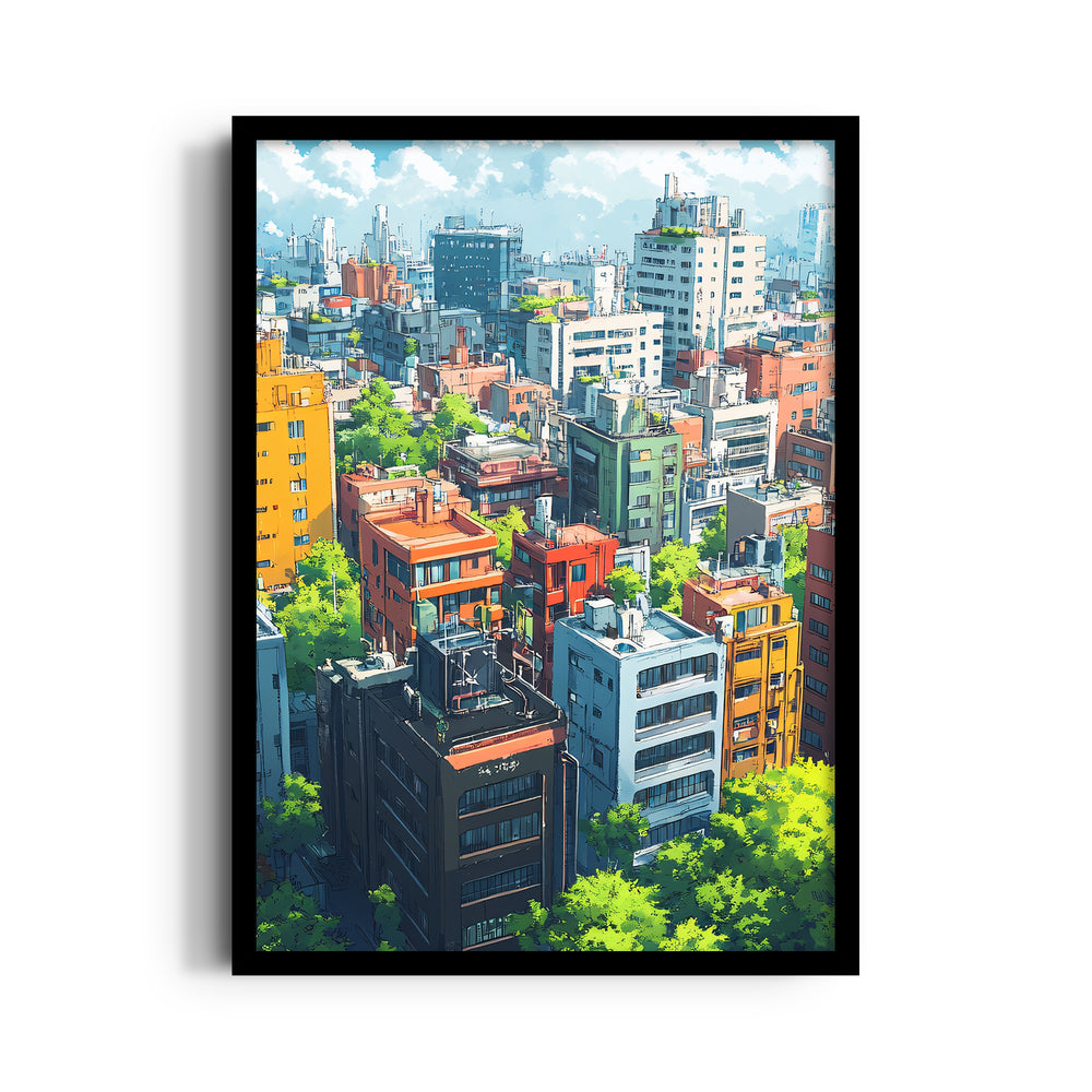 Colorful Urban Cityscape ??? Modern Skyline Wall Art