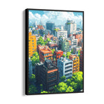 Colorful Urban Cityscape ??? Modern Skyline Wall Art