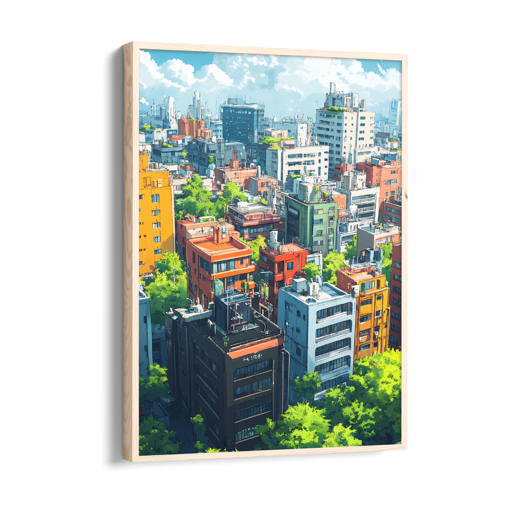 Colorful Urban Cityscape ??? Modern Skyline Wall Art