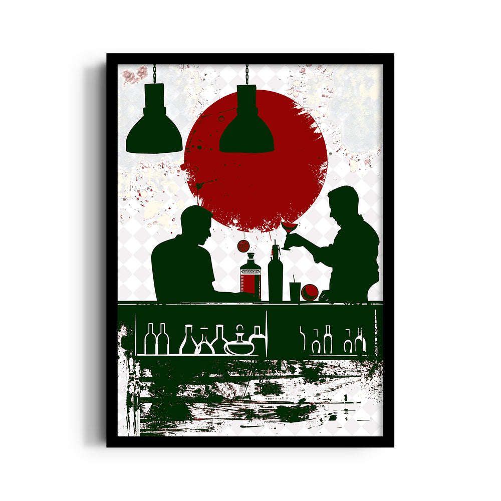 Crimson Cocktail Hour - Food & Bar Wall Art