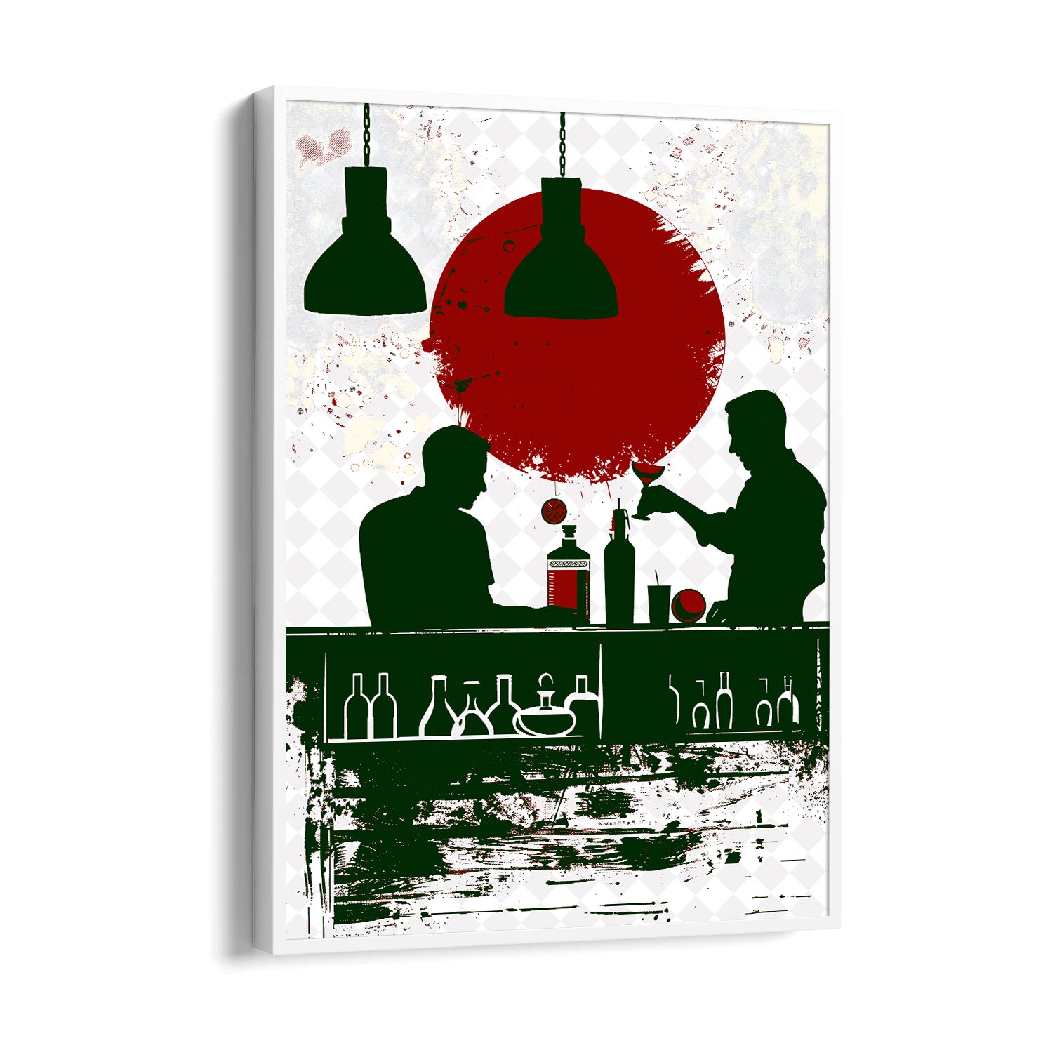 Crimson Cocktail Hour - Food & Bar Wall Art