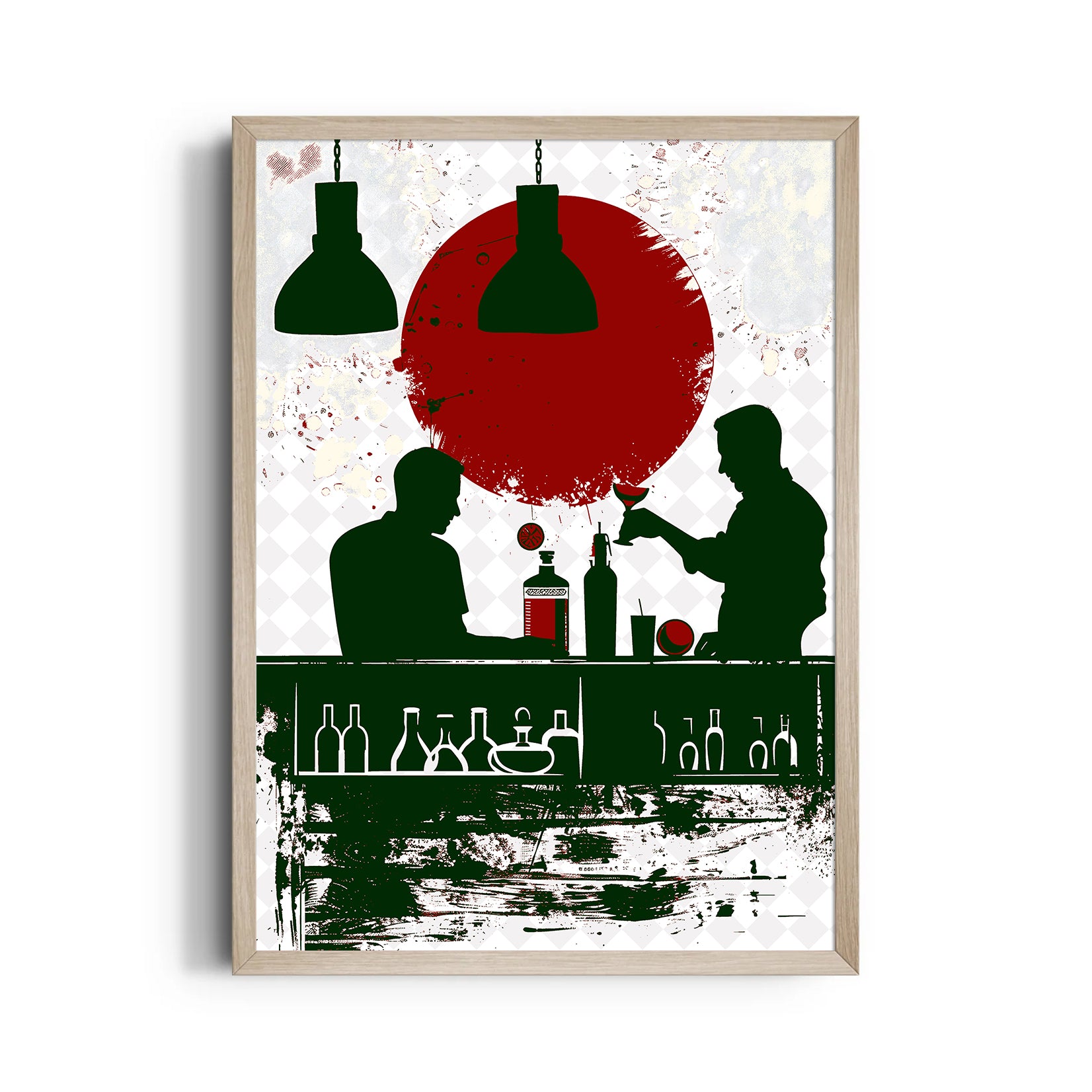 Crimson Cocktail Hour - Food & Bar Wall Art