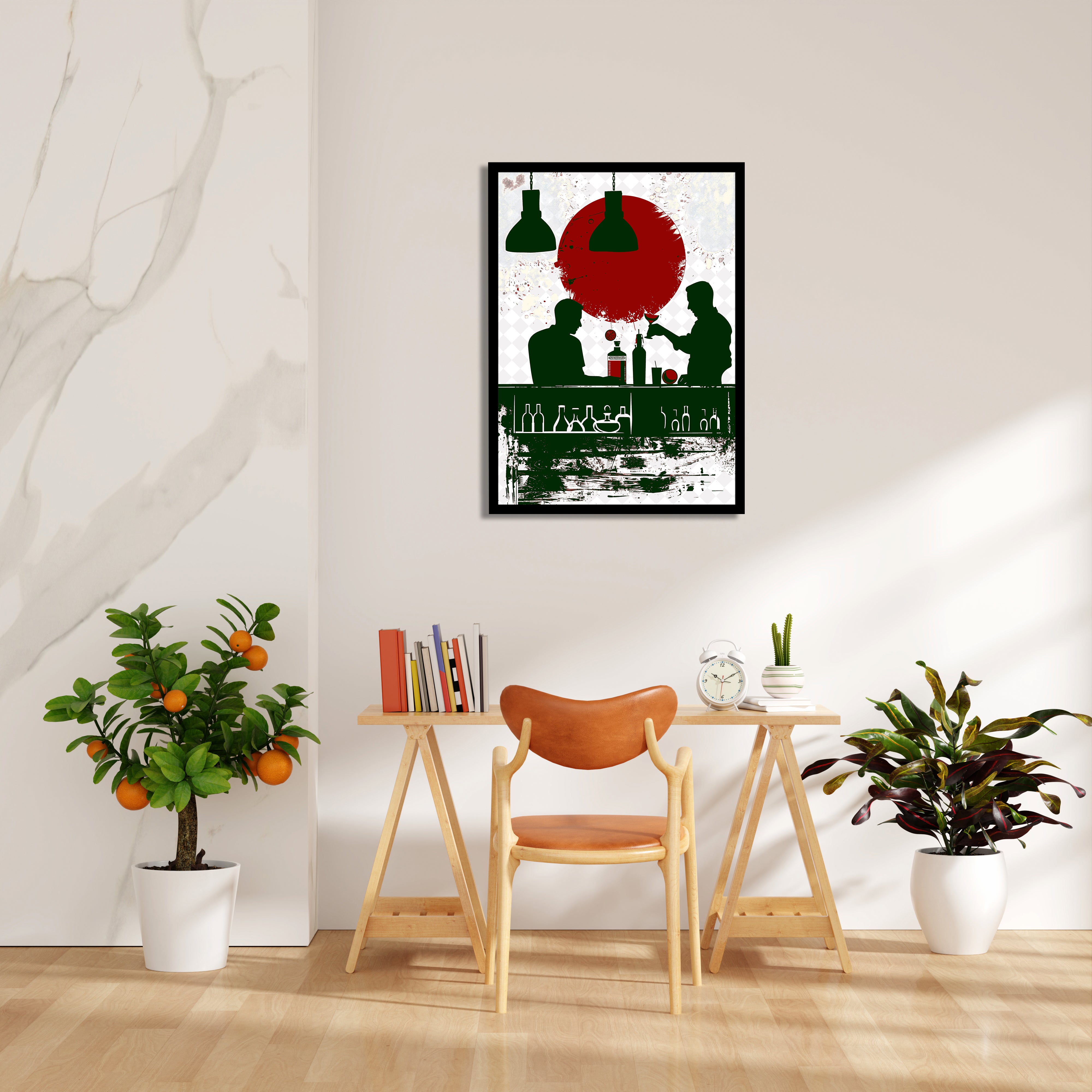 Crimson Cocktail Hour - Food & Bar Wall Art