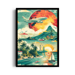 Crimson Horizon Voyage - Travel Wall Art