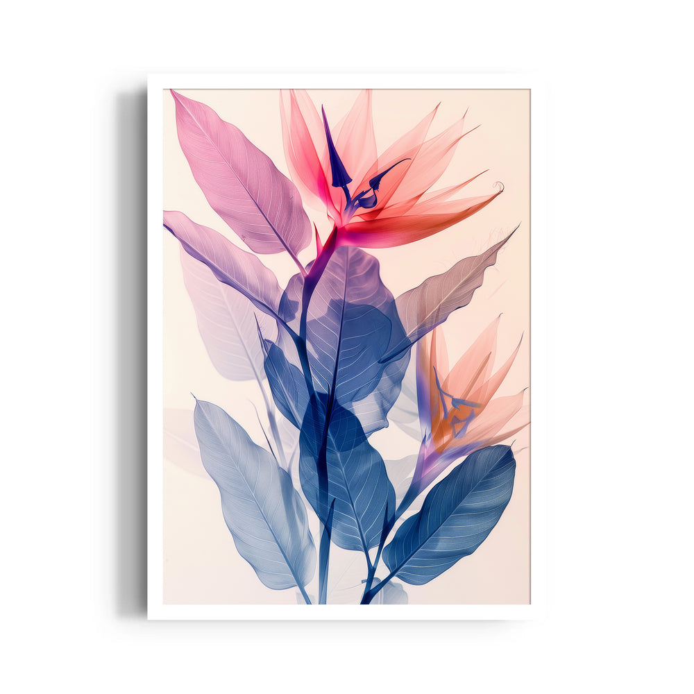 Crimson Paradise Bloom - Botanical Wall Art