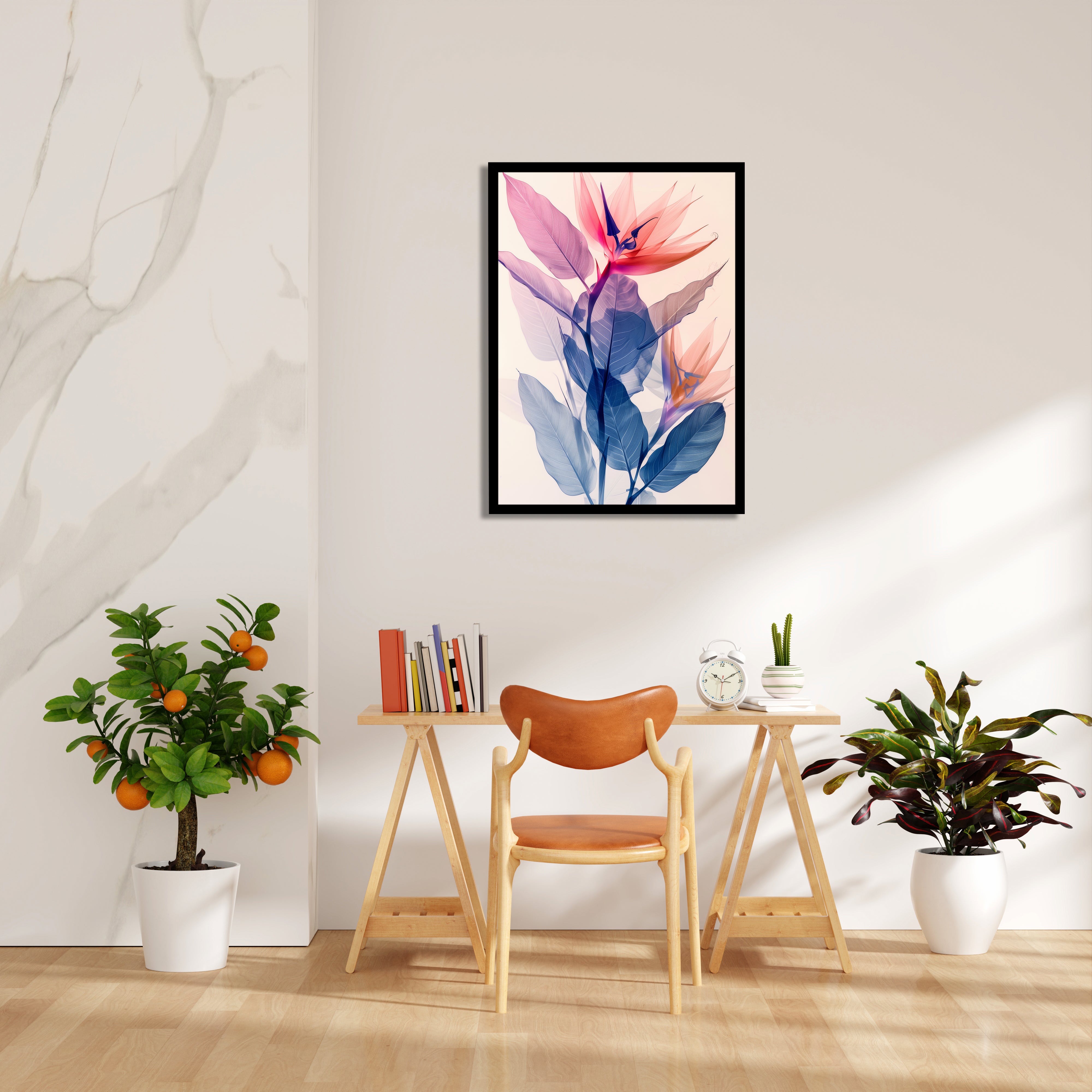 Crimson Paradise Bloom - Botanical Wall Art