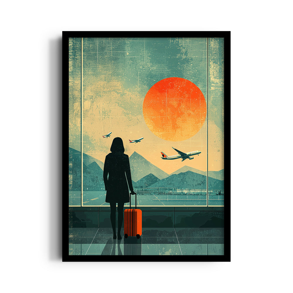 Departure at Golden Horizon - Travel Wall Art