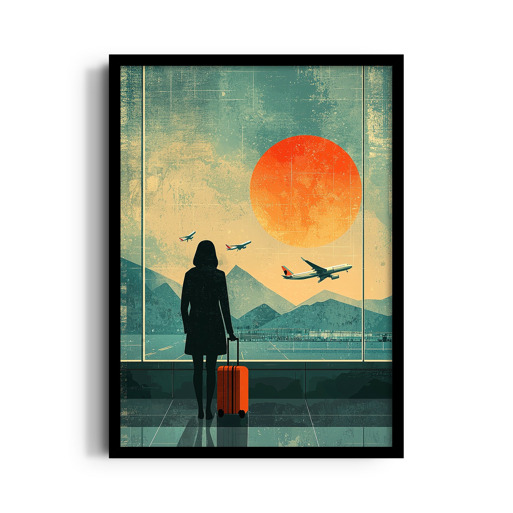 Departure at Golden Horizon - Travel Wall Art