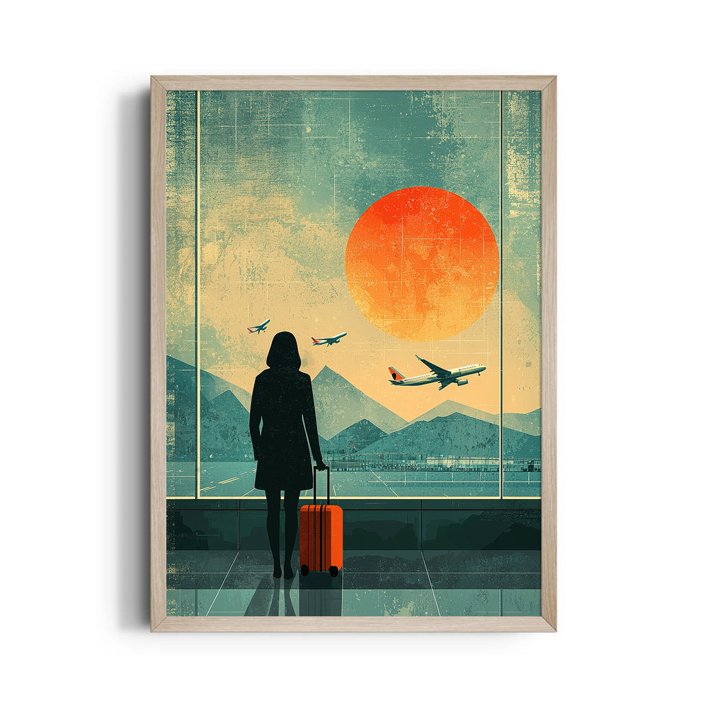 Departure at Golden Horizon - Travel Wall Art