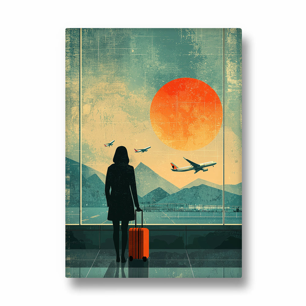 Departure at Golden Horizon - Travel Wall Art