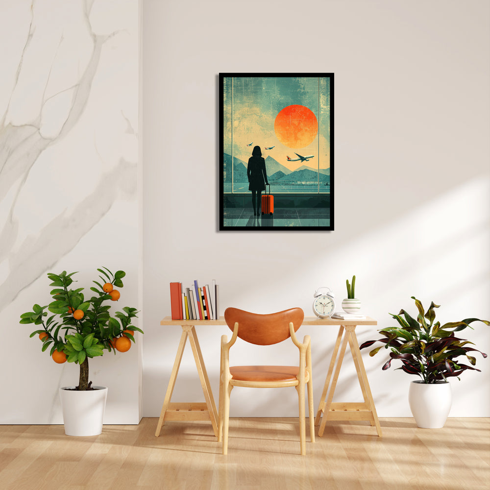 Departure at Golden Horizon - Travel Wall Art