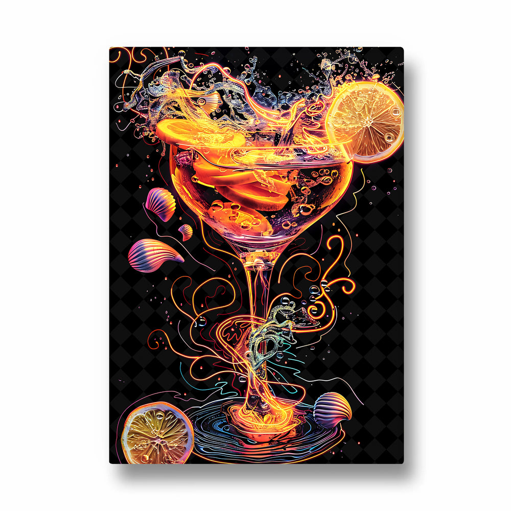 Electric Citrus Martini - Food & Bar Wall Art - Pillow Fights