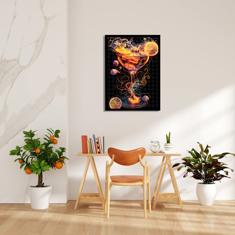 Electric Citrus Martini - Food & Bar Wall Art - Pillow Fights